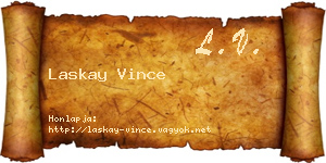 Laskay Vince névjegykártya